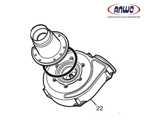 VENTILADOR LUNA DUO-TEC MP 1.50/60/70 - POWER HT 1.850/1.1000 RG 148/1200-3633